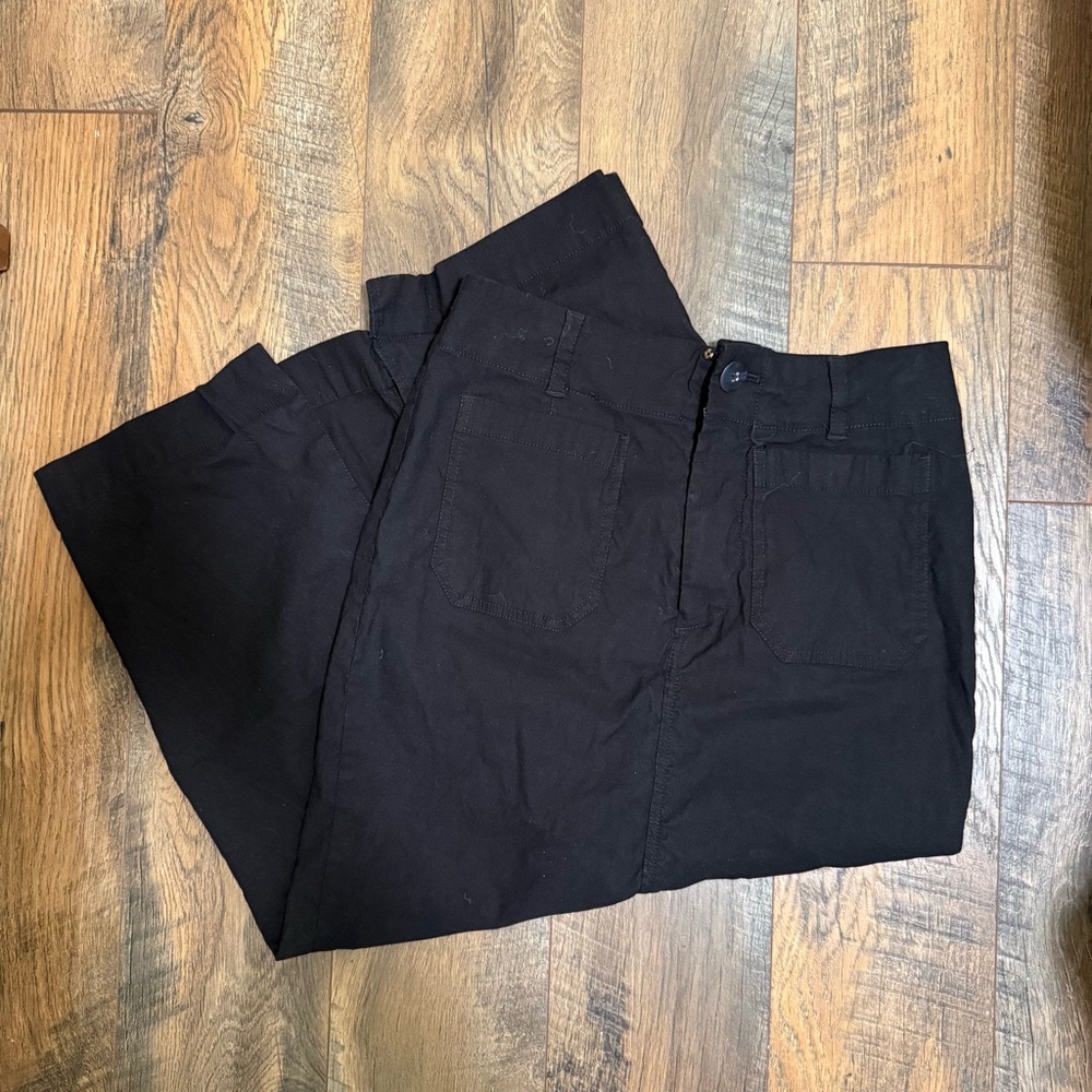 Maeve The Colette Linen Blend Maxi Skirt Black Size Small Petite